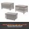 Modern Leisure Garrison Patio Ottoman/Coffee Table/Fire Pit Cover, Waterproof, 42 in. Lx22 in. Wx17 in. H, Granite 3122 - alternate 7